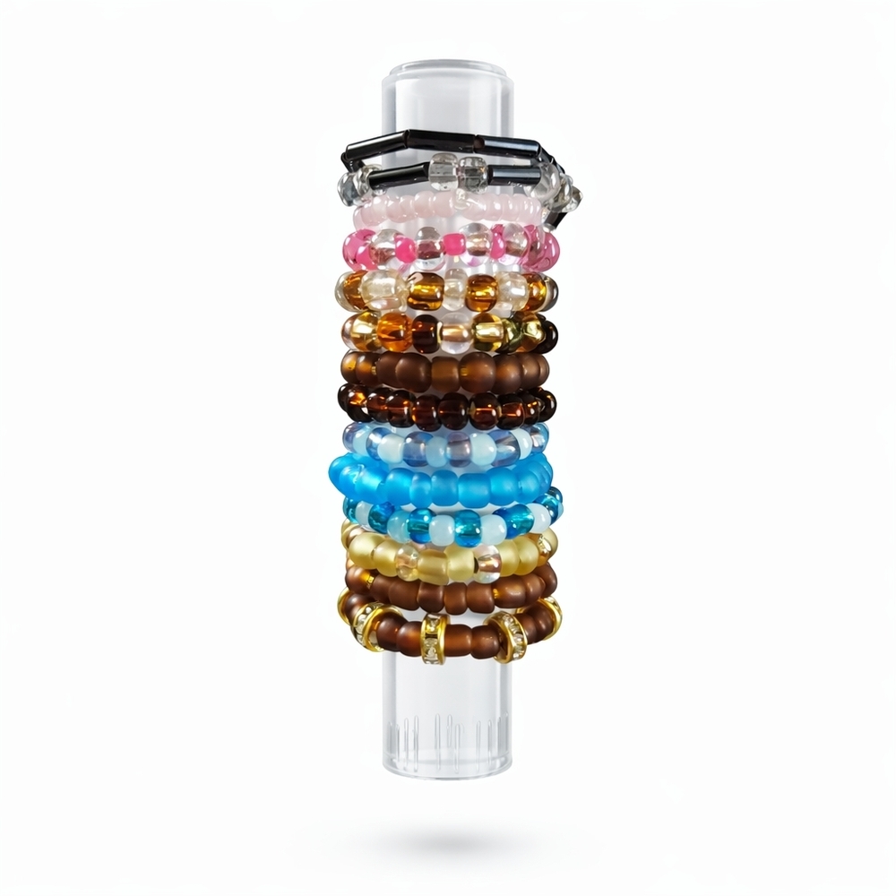 14 Colorful Beaded Stack Rings - Picture 5 of 9